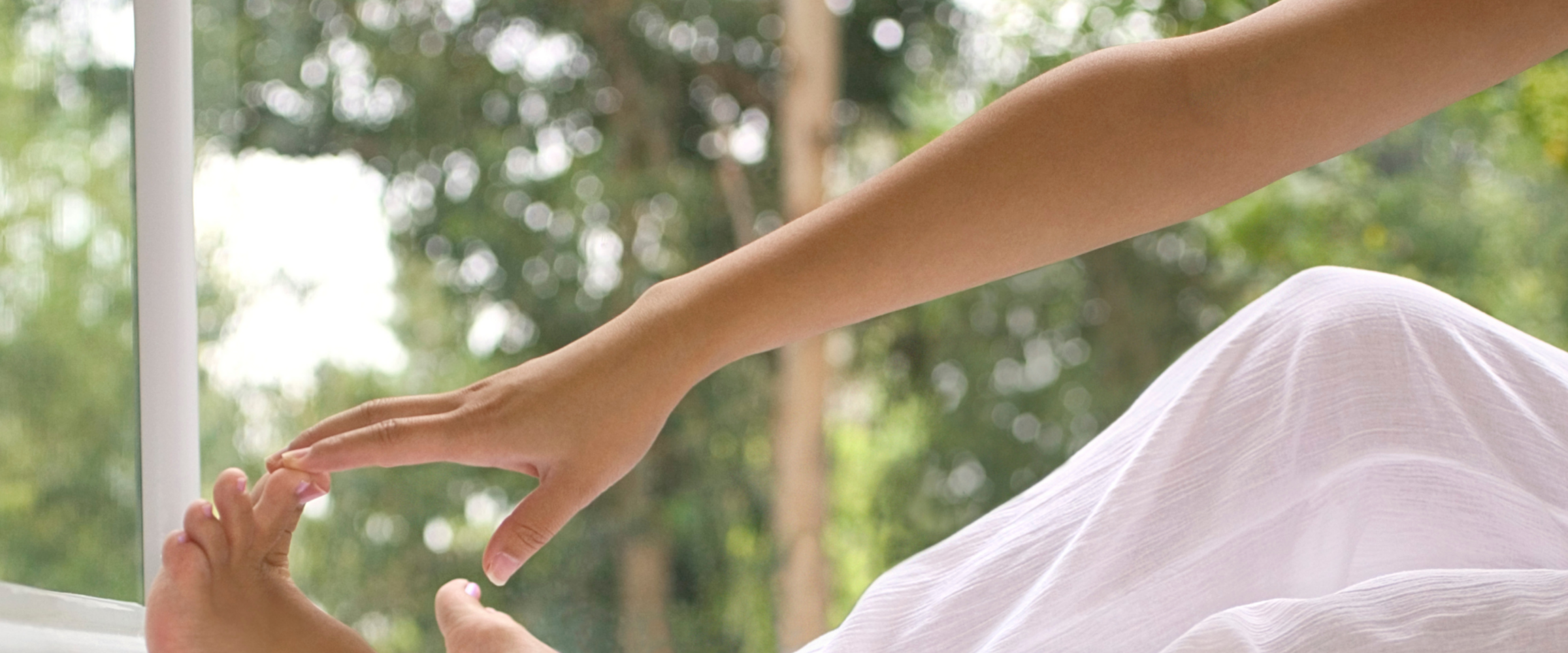 Woman stretching