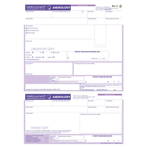 MIVF Andrology Referral form