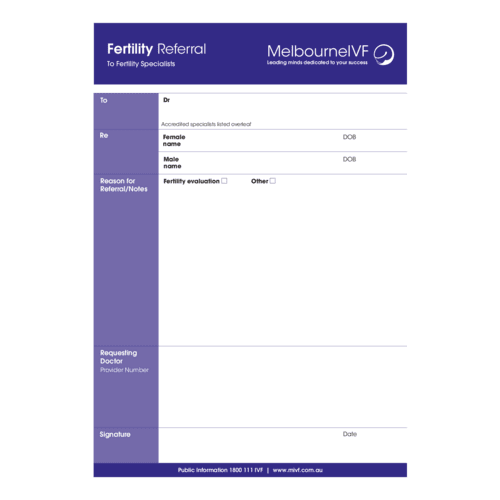 Fertility Referral Form
