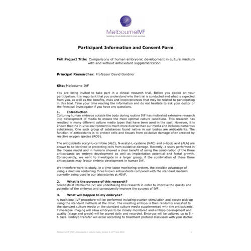 Participant Information and Consent Form - AO trial
