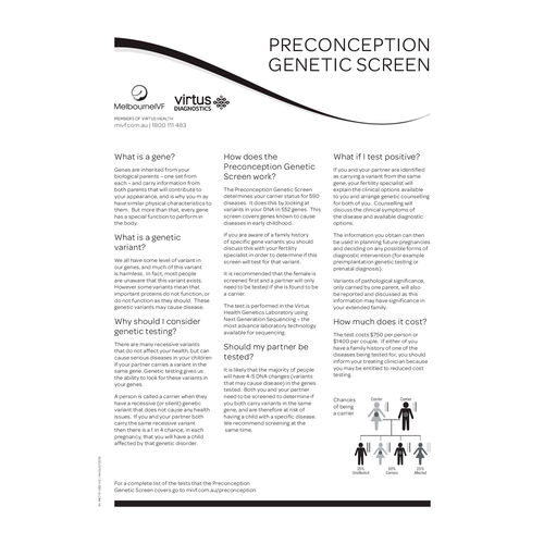 Preconception Genetic Screen