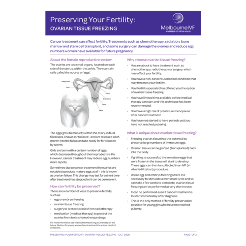 Preserving your fertility: About ovarian tissue freezing
