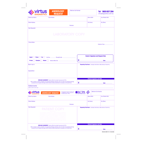 Andrology Referral Form - 2022