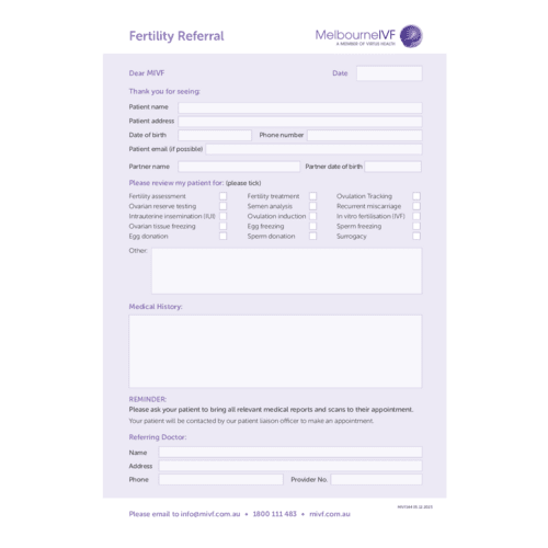 Fertility Referral Form